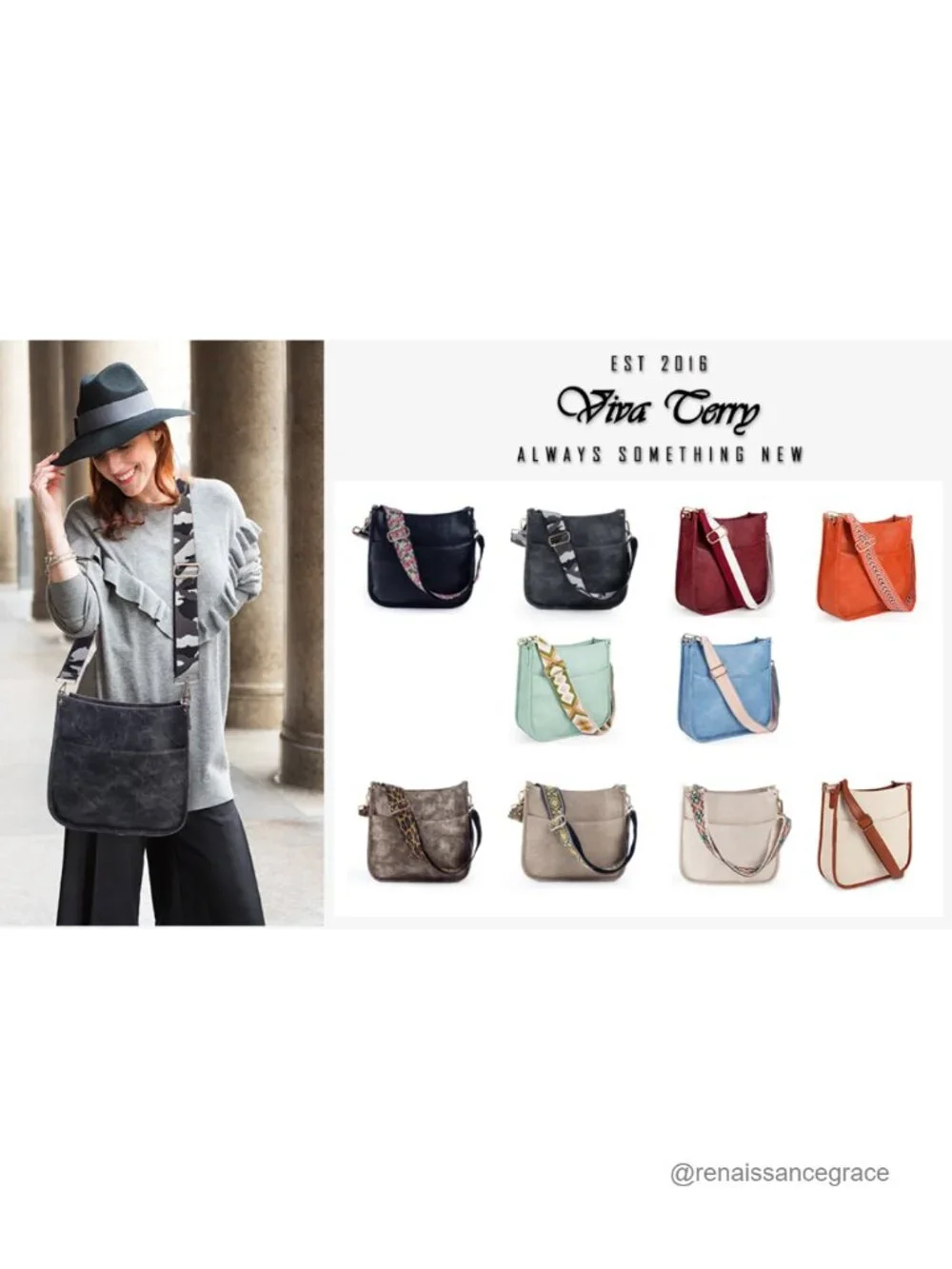Women's Hobo Crossbody Bag with Wide Guitar Strap, Multi-Pocket, Faux Leather